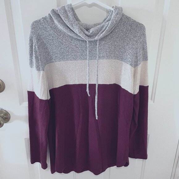 Market & Spruce Sweaters - Market & Spruce - Womens Long Sleeve Lightweight Sweater - Cowl Neck Top - Sz M